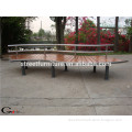 Customize outdoor curved wood bench stainless steel outdoor wooden bench